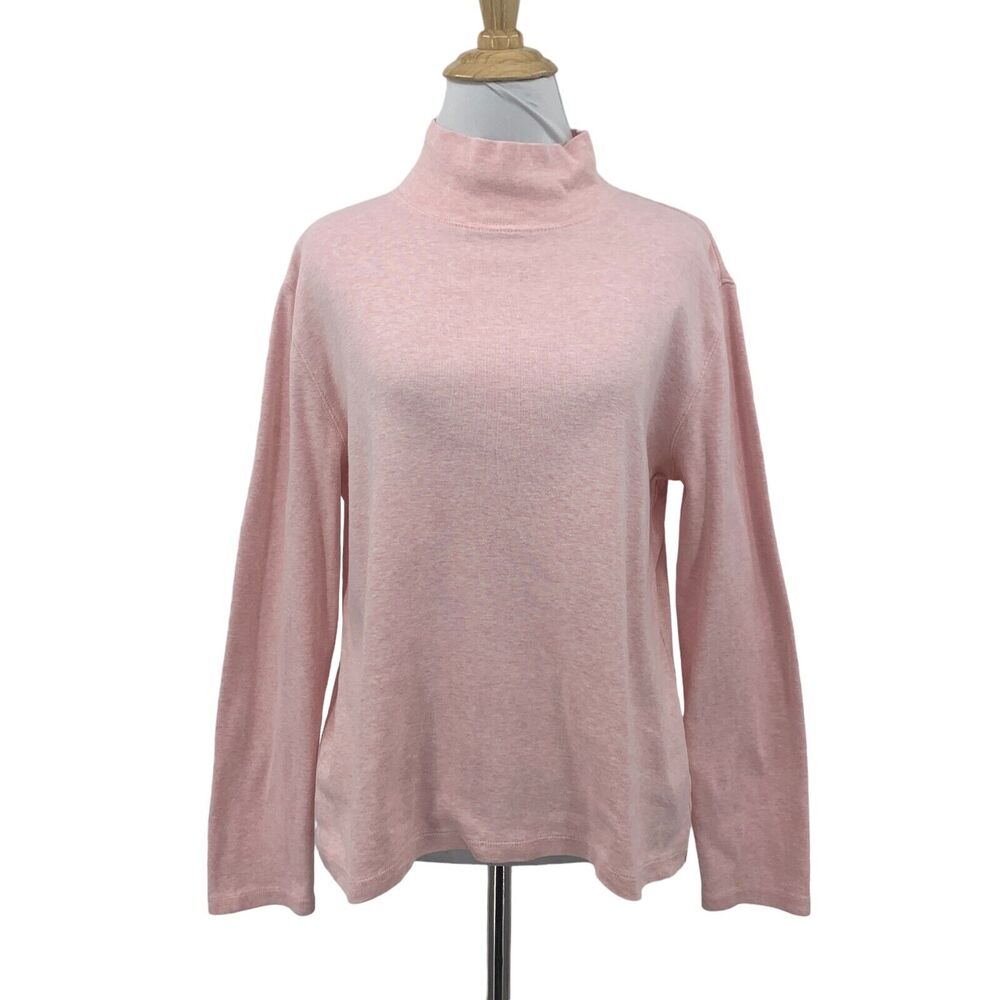 Vintage Pendleton Sweater Womens M Medium Pink Heather Soft Turtleneck Long Neck